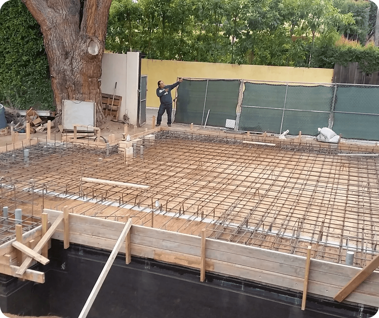 Worker at building site